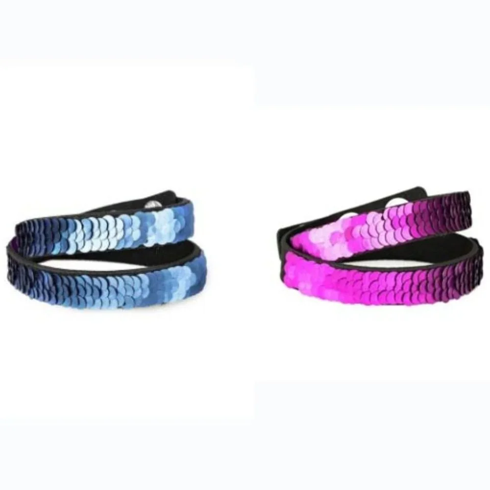 2 Adjustable Sequins Bracelets